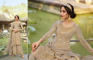 Tendance tenue de bureau Salwar Kameez costume Dupatta indien et pakistanais dames femmes porter broderie pierre travail soie Net grossiste Alphanumero - Product Image 4