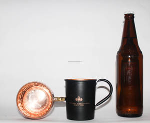 Calidad Premium negro acabado mula de Moscú cócteles beber taza de 100% hecho a mano y de impresión láser - Product Image 3