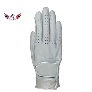 Gants de Golf en cuir de mouton pour hommes, Cabretta Golf pour hommes Logo brodé OEM hommes météo élasthanne Premium japonais synthétique