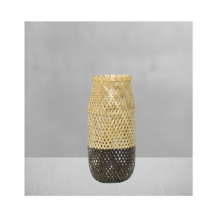 Lanterne en bambou naturel tressé à la main bicolore noire, décoration d'intérieur, taille personnalisée, vente en gros, Wicker King Craft Viet - Product Image 5