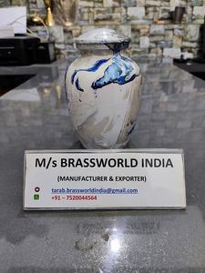 Urna de cremación para adultos, corazón negro de aluminio con alas, pintado a mano, Perla de aluminio, blanco - Product Image 3