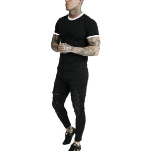 OEM de alta calidad al por mayor T camisas en tejido suave con logotipo personalizado en precio barato vaqueros Fitness Unisex - Product Image 6