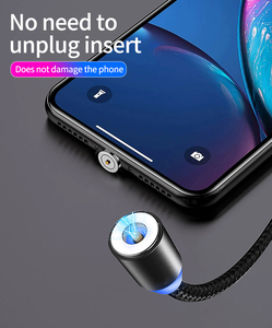 Vente chaude Magnétique 2A Micro USB Chargeur Câble de Données pour Samsung s7 s7edge Android Type C pour <span class=keywords><strong>IPhone</strong></span> Aimant Rapide De Charge - Product Image 3