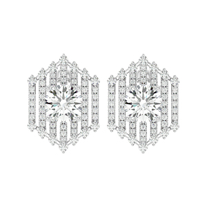 Tamaños personalizados Estilo clásico Pendientes de diamantes brillantes redondos Mejor precio Categoría de producto - Product Image 1