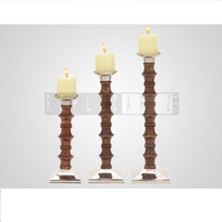 Ensemble de porte-bougies chauffe-plat en bois faits à la main (8-12 pouces) | Décoration rustique pour la maison, mariages, anniversaires et événements – Pack de 100