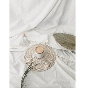 1 pièce de napperon de luxe, pour Table à manger, en osier, paille, accessoires nouveaux 2020 - Product Image 2