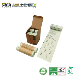 Sac biodégradable en PLA d'amidon de maïs 100%, sac compostable chauve-souris sac de shopping en plastique pour t-shirt - Product Image 3