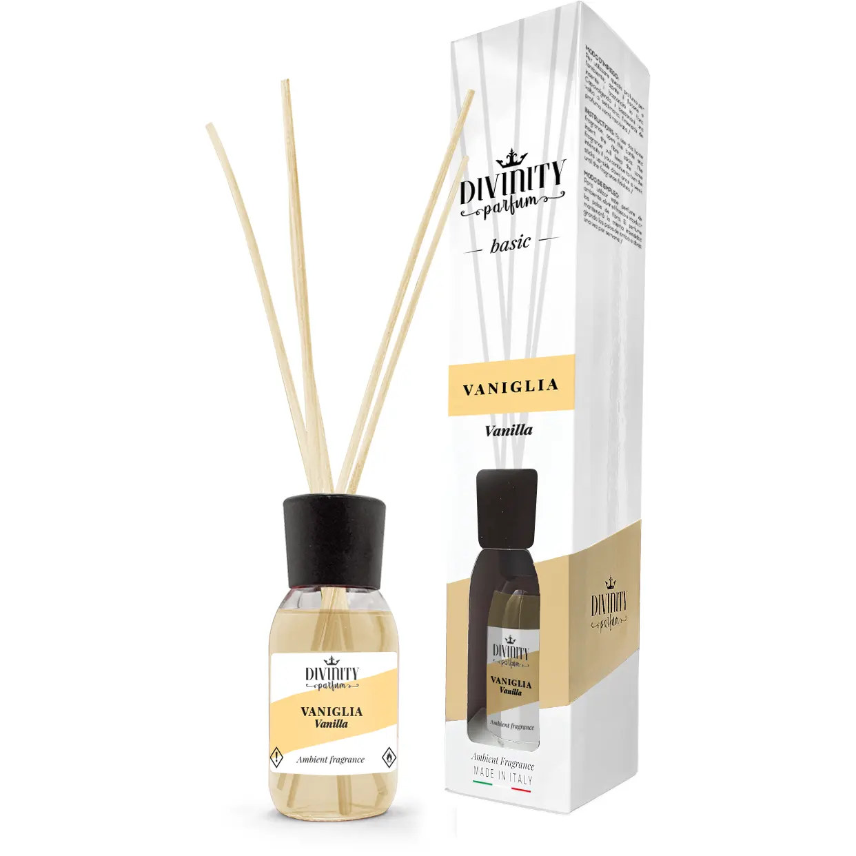 Top Air freshener Vanilla Italian basic line scent reed diffuser 125ml for wholesale home fragrance