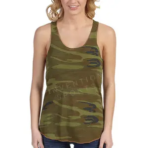 Camo Design Fitness Gym Women Tank Top By Invention Sports