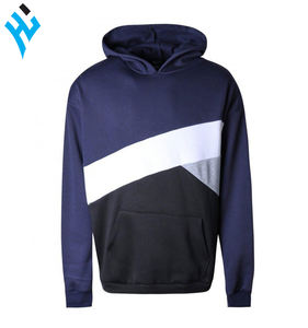 New Fashion Streetwear Casual <b>Fleece</b> Pullover <b>Hooded</b> Sweatshirt Contrast Color Hip Hop Custom <b>Mens</b> Hoodies - Product Image 5