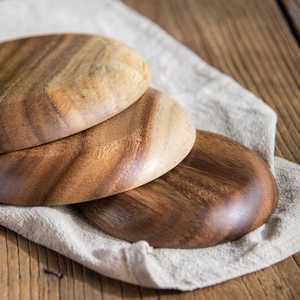 ถาดเสิร์ฟไม้กระถินณรงค์ธรรมชาติ NOORBABA ชามขัดเงาสีงาช้าง ของตกแต่งรักษ์โลก สไตล์โบราณ งานศิลปะสะสม - Product Image 2