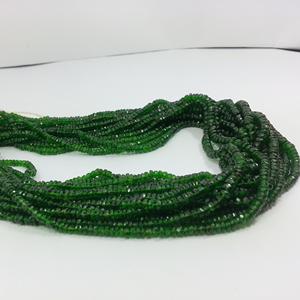 4mm 5mm Naturel Chrome Diopside Faceted Rondelle Gemstone Beads Strand for Jewelry Making Shop Online Dealer Price Regular Sale - Product Image 2