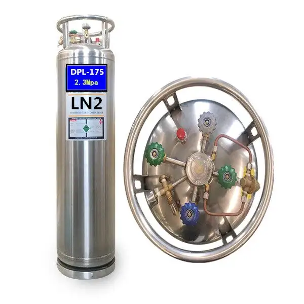 Welded Insulated 175L 2.3MPa Cryogenic Liquid Nitrogen Lco2 Dewar Flask for Fish Seafood Tank Industry Market Hospital