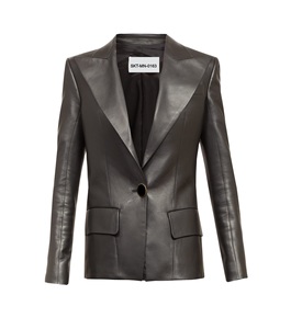 เสื้อโค้ทหนังแกะสีดำสำหรับผู้หญิงพร้อมปุ่มปิดมีให้เลือกทุกสี - Product Image 1