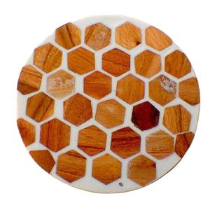 Wholesale Custom Made <b>Wooden</b> & Marble Tea Serving Coasters Latest Design <b>Table</b> Decorative Drink Serving <b>Mats</b> & Pad Accessories - Product Image 1