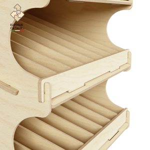 Espositore da esposizione in legno EUROSUD CATALDI Made in Italy betulla altezza 175 cm per negozi e supermercati - Product Image 2