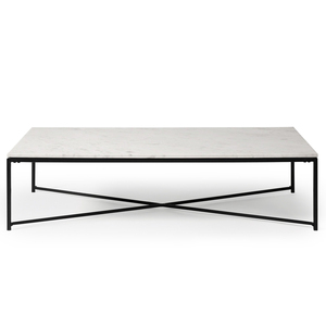 Modern Black Powder Coated Steel <b>Coffee</b> <b>Table</b> with Elegant <b>Marble</b> Top Home Office Furniture for Living Room Bedroom Side <b>Table</b> - Product Image 2