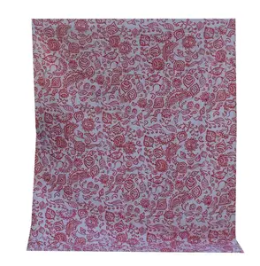 Lençol de algodão de kantha, cobertura para cama estampada, para cama, reversível, de tamanho queen