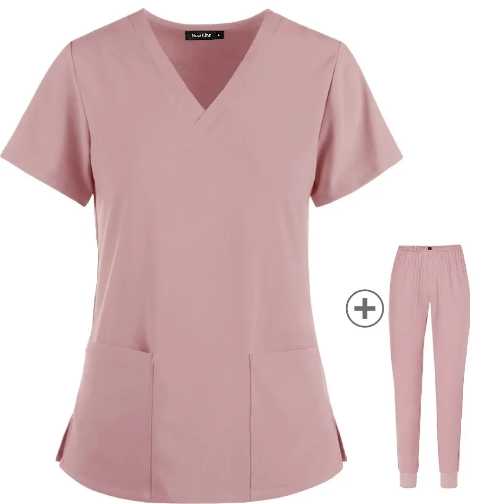 Wholesale Women Wear Scrub Suits Hospital Doctor Working Uniform Medical Surgical Multicolor Unisex Uniform nurse accessories