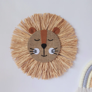 Suspension murale Adorable en forme de Lion, décor artistique mural en jonc de mer, vente en gros, - Product Image 1
