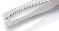 Pince à épiler NGHIA Superlative T-06 en acier inoxydable plaqué gris, longueur 95,5 mm, pour manucure et pédicure, marque d'exportation