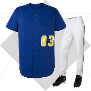 Camiseta de béisbol personalizada con nombre y números, uniforme de equipo bordado - Product Image 1