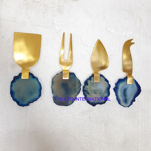 <b>blue</b> agate knife fork spoon cutlery <b>set</b> <b>blue</b> agate butter spoon <b>blue</b> agate butter spreader <b>blue</b> agate butter knife <b>blue</b> agate - Product Image 1