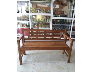 Banc d'extérieur en teck, acacia, eucalyptus, design moderne de haute qualité Banc en bois massif des parcs du Vietnam pour patio et jardin - Product Image 1