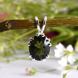Moldavite พลอยโมเดิร์นจี้พิเศษการออกแบบที่สวยงามแฟนซีจี้ - Product Image 4