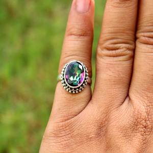 Anillo de topacio místico Natural, joyería de plata de ley 925, Gema 2022, precio de fábrica al por mayor - Product Image 5