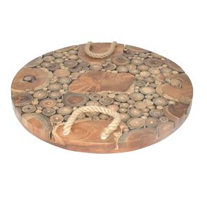 Plato de Servir de Madera de Estilo Único, Plato de Servir Artesanal de Última Tendencia, Decoración de Mesa para Bodas y Fiestas - Product Image 1