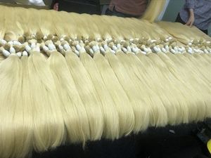 Extensión de cabello Remy vietnamita crudo doble estirado estándar de EE. UU. Paquete de cabello trenzado rizado Rubio Natural de alta calidad humano virgen - Product Image 3