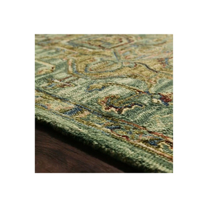 Tapis en laine vert foncé tufté à la main conçu sur mesure VK 20 avec hauteur de poils en peluche fabriqué par l'exportateur - Product Image 3