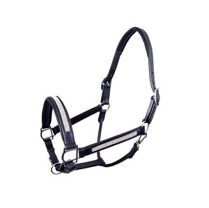 Produit du fournisseur de haute qualité Noir Brown Tan Leather Horse Halter - Product Image 3