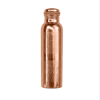 Bouteille d'eau en cuivre pur non revêtue 1 litre, ayurvédique, anti-fuite, écologique, faite à la main, style américain, pour la maison, le bureau, la salle de sport, les voyages