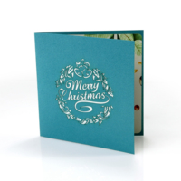 Tarjetas 3D Pop-up para Empresas y Tiendas de Regalos, Superventas, Tarjetas de Felicitación Navideñas con Diseño de Santa Claus