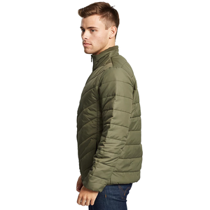 Customized <b>Men's</b> Winter Puffer <b>Jackets</b> <b>Smart</b> <b>Casual</b> Long Sleeve With Zipper Stand Collar Woolen Fabric Puff Printing on Sale! - Product Image 2