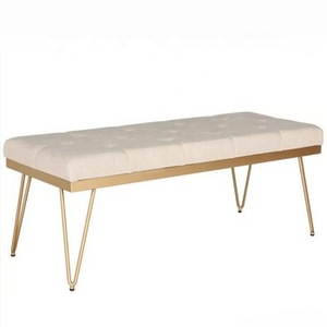 Impero ottomano/l'ottomano/pouf portaoggetti sgabello per mobili francesi con sedile trapuntato pouf bianco con mobili da tappezzeria avorio - Product Image 3