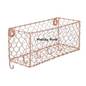 Iron Wire <b>Wall</b> <b>Basket</b> High Quality Handmade Designer Wholesale <b>Basket</b> Customized Shape Decorative Luxury <b>Wall</b> Mounted <b>Basket</b> - Product Image 1