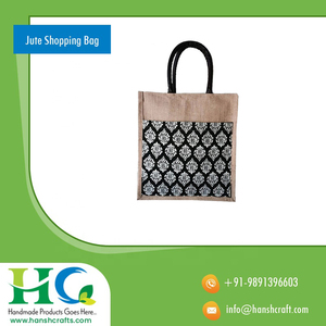 2025 Premium Quality Biodegradable Jute <b>Bags</b> Handmade Fancy Designer Printed Multipurpose Sack <b>Zip</b> Carrier <b>Shopping</b> Wholesale - Product Image 2
