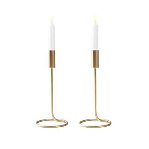 Soporte de vela de tres tamaños diferentes en acero Color dorado soporte de vela para accesorios de decoración de hogar y boda - Product Image 6