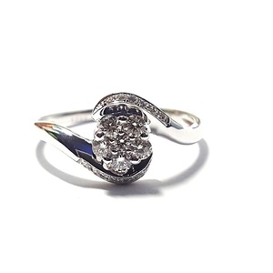 Drop Ship Fine Jewelry 18k Solid White Gold 100% Real Natural Diamond Round Cluster Engagement Wedding Bnad Ring For Lady Gift - Product Image 1