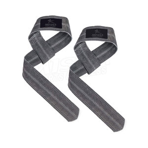 Sangles de poignet d'haltérophilie en cuir de vachette de haute qualité Sangles de poignet de fitness OEM avec logo personnalisé Caractéristiques réglables et respirantes - Product Image 4