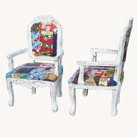 Chaise de relaxation en bois manga, siège repose-main, Shabby Chic, pour Restaurant, salle à manger, salon et salle à manger, mobilier en bois massif avec bras, nouveau Design