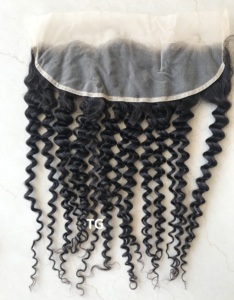 Top Grade 13x4 Kinky Curly Single Drawn Bundle Haute Qualité Vierge Raw Indien Naturel Extensions Humaines Non Transformé Transparent - Product Image 6