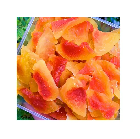 Papaia seca com conteúdo de ácido folic para reduzir colesterol e corpo fino-papaia seca macio a peças de quartos
