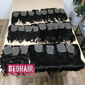 Extension de cheveux péruviens naturels 4x4 et 5x5, nattes de cuticules à effet éventail, de haute qualité au prix d'usine réel - Product Image 1