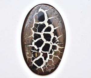 Cabochon septum noir naturel de haute qualité, 1 pièce, pierres précieuses, pour la fabrication de bijoux - Product Image 1