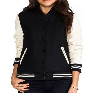 Chaqueta universitaria para mujer Chaqueta de bombardero ligera de estilo universitario ajustada Ropa de abrigo elegante inspirada en el béisbol - Product Image 3