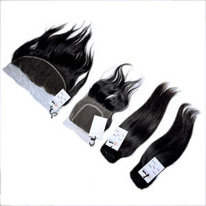 ลูกไม้ปิดด้านหน้าด้วยการรวมกลุ่ม,100% มนุษย์ผมที่ยังไม่ได้ลูกไม้ด้านหน้าเนียนตรงเวอร์จินบราซิลผมสำหรับความเย้ายวนใจ - Product Image 3